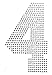5.25" Tall Large Jersey Number Four Rhinestone Iron on Hotfix Transfer Number Bling DIY
