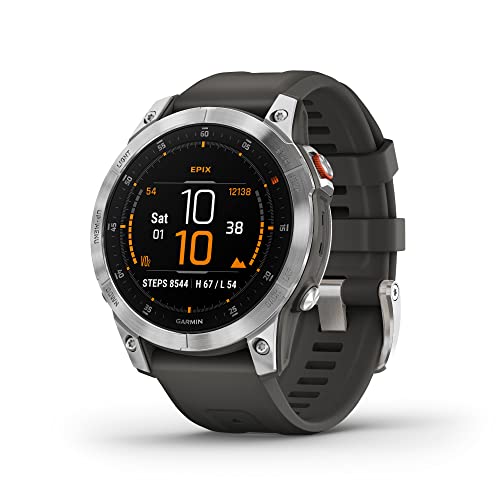 Garmin epix Gen 2, Premium Active smartwatch, Touchscreen AMOLED Display, Adventure Watch with Advanced Features, Slate Steel by Garmin - Used condition - US$329.99