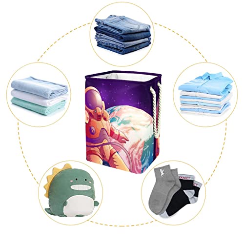 Panier à linge imperméable contre humidité motif cosmonaute - 5