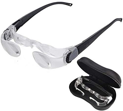 Tragbare 2.1X Myopia Lupe Fernsehbrille Tragbare Max TV Lupe, 300 Grad Schutzbrille Lesebildschirm Video Lupe Brille