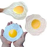 Cooplay 3pcs Fake Pan Fried Eggs Funny Realistic Artificial Funny Novelty Squeeze Tricky Prank Props Gags Joke Toys Stress Relief Anxiety for Adult Halloween Christmas Party