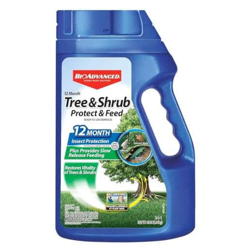 BioAdvanced 12 Month Tree and Shrub Protect and Feed, Granules, 4 lb, Insect Killer, Tree Fertilizer & Plant Food