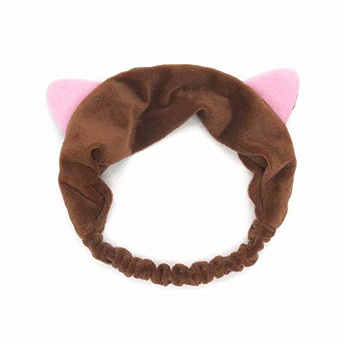 Preisvergleich Produktbild Haarband Stirnband Haarbänder Haarschmuck Haarreifen mit Katze-Ohr für Gesichtswäsche Make up