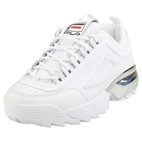 plain white fila trainers