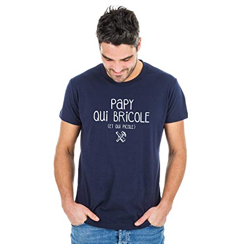 Ma petite tribu T-Shirt Homme - Papy Qui Bricole ET Qui PICOLE - XL Cover