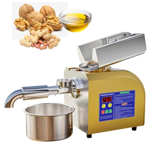 HSSTYLE Pressa per Olio per Uso Domestico, elettrica, per Estrazione a Caldo/a Freddo, estrattore Automatico per Uso Commerciale, Elevata resa di Olio.