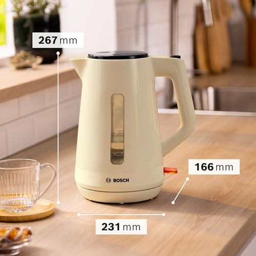Bosch MyMoment Delight TWK1M127GB Electric Kettle with 1.7 L Capacity and Fast Boil, Integrated Limescale Filter, Cord Storage in Cream - Image 8