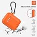 Coffea Protective Silicone Case with Keychain for Apple AirPods 2 (Vibrant Orange)