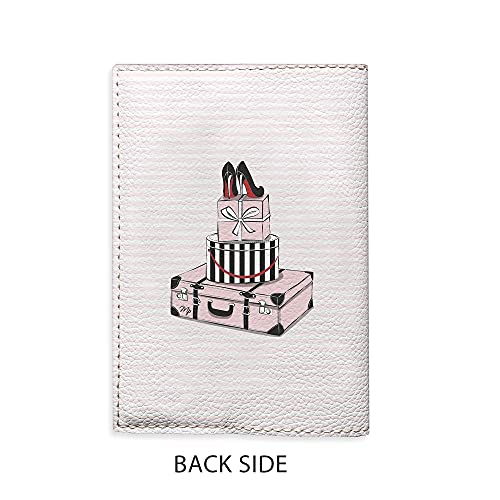 Stylish Passport Holder And Wallet For Women With 2 Credit Card Slots Pink Eco Leather Cover Fashion Travel Organizer #TOP3
