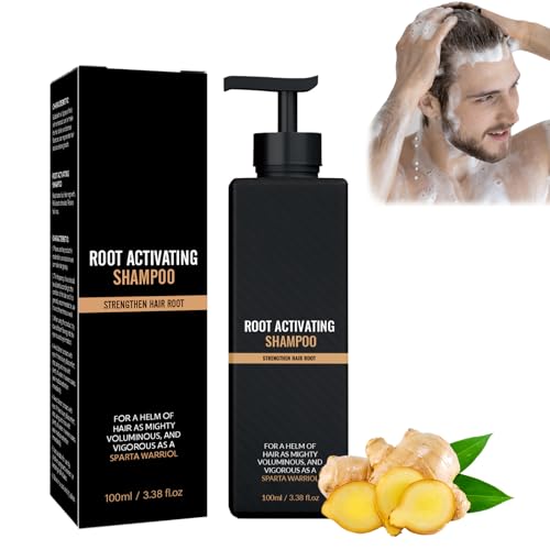 Root Activating Shampoo 1 Stück Ginger Black Hair Shampoo Hair Growth Shampoo 2024 New Root Activator Shampoo Geeignet zur Verbesserung von Haarvolumen Stärke und Textur