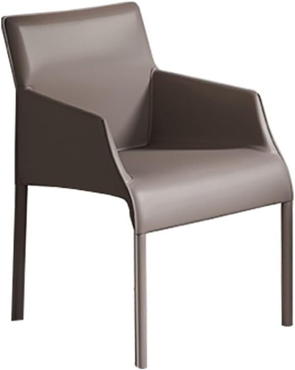 Office Chair Italian Light Luxury Dining Chair Minimalist Saddle Leather Backrest Chair Modern Simple Household Restaurant Negotiation Dining Chair Gaming Chair