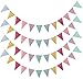 DAHI 4 Strings Pennant Banner Flags Pastel Multicolor Bunting Triangle Banner Pastel Pennants for Birthdays School Carnival Garland Outdoor Events Party Hanging Decorations