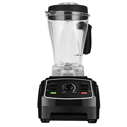 Blender Smoothie Maker, Jug Blender Smart Blender Juicer Profesional Comercial para Verduras y Frutas Smoothie Maker Blender Food Processor 30800RPM 2200W (Negro)