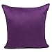 KAMIXIN - Fundas de cojín o almohada cuadradas de ante para el hogar, de colores lisos, para sofá, cama o asiento de coche, tela, Morado oscuro, 70x70cm=28"x28"