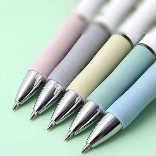 5 bolígrafos retráctiles de tinta negra de gel miniatura 5