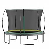 Outdoor Trampolin 366cm Bodentrampolin Glasfaserstangen Federloses Schnelltrocknend Kinder Trampolin Outdoor FüR Kinder Und Erwachsene