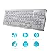 Zienstar -Tastiera Bluetooth Italiana,Tastiera Wireless Standard Ricaricabile con Tastierino Numerico per Tablet PC Desktop Portatile,Windows iOS Android-Grigio (Argento)
