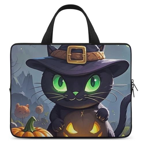 Housse ordinateur 10 chat Halloween pochette tablette tactile