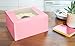 UGWUIA Aeiniwer TANGDIAABBCC SIXNE Vicien Professional Bakery Box Pink Cake Box with Window-10 pack-10x10x5 Inch Durable