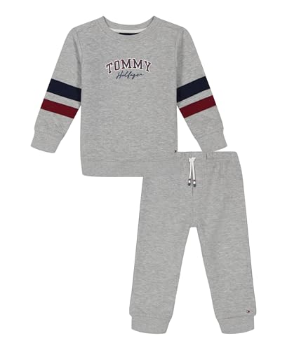 Image of Tommy Hilfiger Baby Boys' 2-piece Fleece Set, Sweatshirt and Jogger Sweatpant