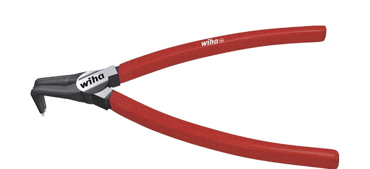 Wiha Alicates de arandelas de seguridad Classic con MagicTips® para anillos exteriores (ejes), con forma acodada A 41, 300 mm (34707)