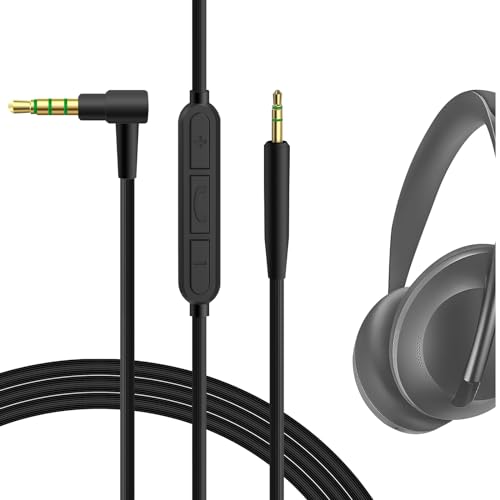 GEEKRIA Audio Cable with Mic Compatible with Bose 700, QuietComfort Ultra II, NC700 Headphones