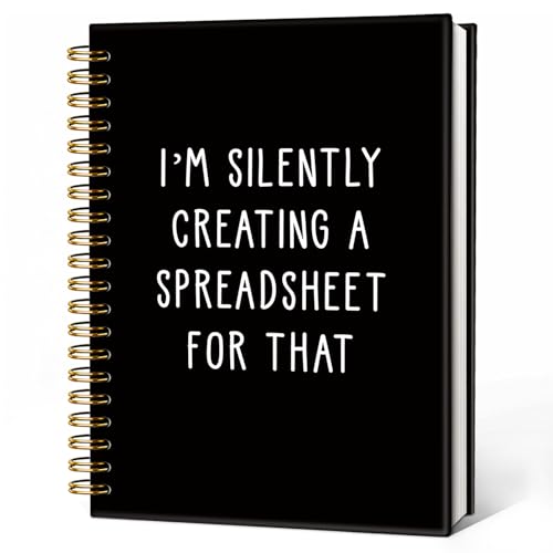 CalmVerve Funny Spreadsheet Notebook Journal, Funny Spreadsheet Gifts Notebooks Journal for Coworkers, Gifts for Accountants Data Analyst Hardcover Spiral Notebook 5.5x8.3