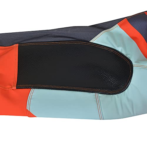 Willbros MX Getriebe Set Motocross Jersey Hose Combo Herren Dirt Bike Frauen Rennbekleidung Reiten Erwachsener Weiß Orange (Jersey XXXL Pants 40)