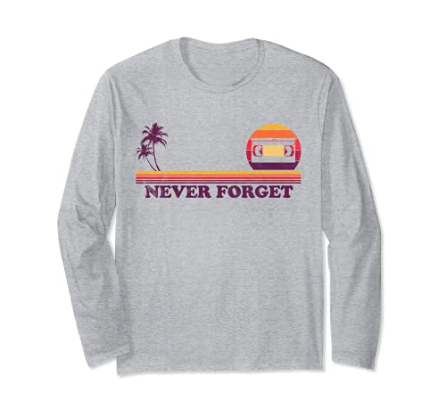 Non dimenticare mai gli anni '80 con questa videocassetta VHS dal design retrò in stile vintage. Questo design presenta una videocassetta vintage in stile vaporwave con palme.