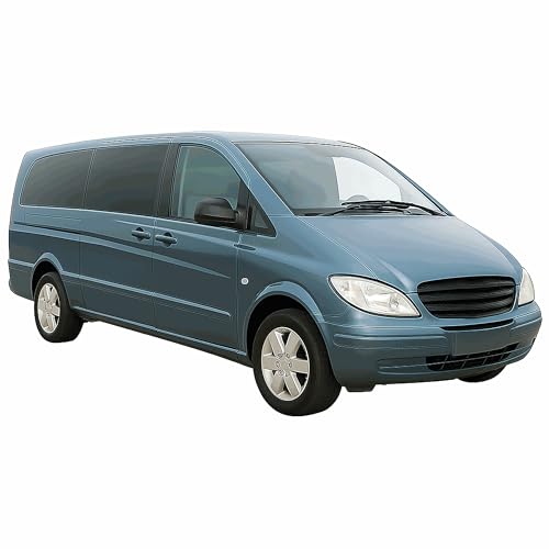 TINTCOM Lámina Tintada Precortada para Mercedes Vito Extra Long 2005-2014 - (50% Ahumado Claro) - Cristales Laterales Traseros y Luneta - Protección UV, Reducción de Calor, Ajuste Exacto