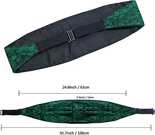 Image of Alizeal Mens Multicolored Silk Solid Cummerbund Bow Tie Set