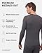 DANISH ENDURANCE Merino Wool Long Sleeve Base Layer Shirt for Men, Thermal Shirt Dark Grey