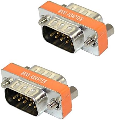Miniatura 3 de GuangMaoBo Cambiador de género Null Modem DB9 Macho a Macho Adaptador Conector Conector Cross RS232 Slimline Data Transfer (2 Pack)
