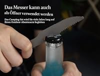 iBasingo Titan Löffel Gabel Messer Besteckset Ultraleicht Campingbesteck Tragbar Klein Essbesteck Home Koch Reise Besteck Geschirr Outdoor Reisebesteck Ti1078T – Ansicht 6