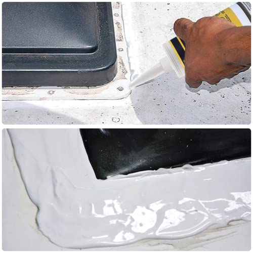 E-Sds Rv Sealant Caulking Self Leveling For Rv Roofs, Rv White Flexible Repair Lap Sealant For Rubber Roof On Trailers, Motorhomes, Campers，4 Packs #TOP2