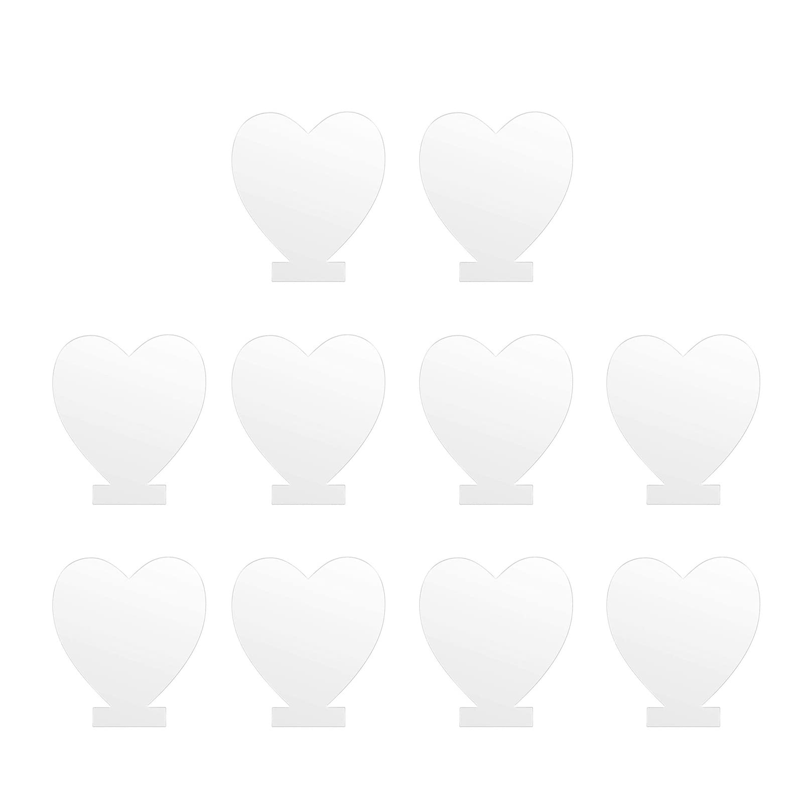 Kalttoy 10 Pieces Clear Sheet Acrylic Wedding Signs Table Seating Cards with Double Sided Protective Film Clear Acrylic Sheet for LED Light Base Sign