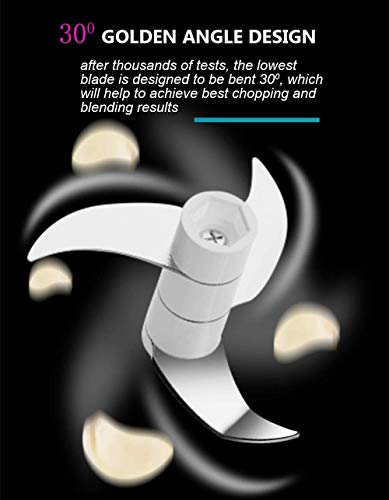 Dmofwhi Electric Garlic Chopper,Cordless Mini Chopper With Usb Rechargeable,304 Stainless Steel Blade,250Ml Portable Electric Mini Food Chopper For Garlic,Ginger,Onion,Meat-Blue #TOP5