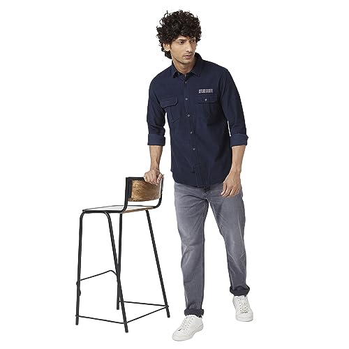 Image of Spykar Men's Ricardo Straight Fit Mid Rise Casual Jeans