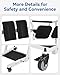 MCombo Stand Assist Patient Lift with Transfer Belt, Patient Transport Unit for Home Care and Elderly Use, 400lbs Capacity, STA446 (Black)