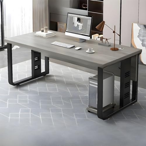 Minimalist Executive Computer Desk with Cable Management Ergonomic Design for Study & Writing