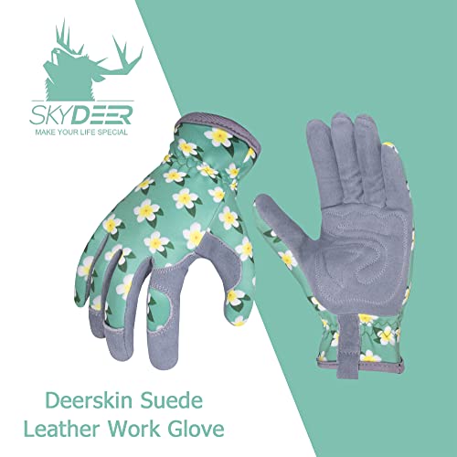 Skydeer PD-29155 Deerskin Suede Leather Womens Gardening Gloves thumb #3