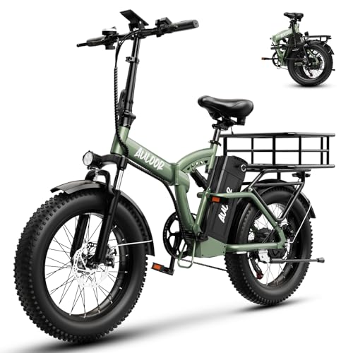 Image of 1000W Foldable Electric Bike,48V 20AH Removable Battery Ebike,80 Miles Max Range Electric Bike for Adults,20 inch Fat Tire Folding Ebike,Adult Electric Bicycle for Commute Beach Snow