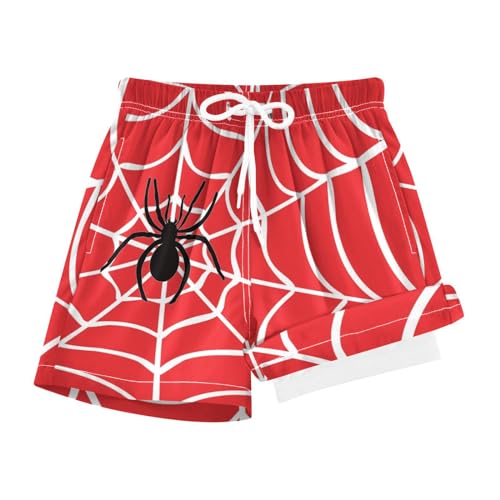 CaTaKu Boys Swim Trunks with Compression Liner Kids Swim Shorts Quick Dry Toddler Bathing Suit for Boys 4-13 Years