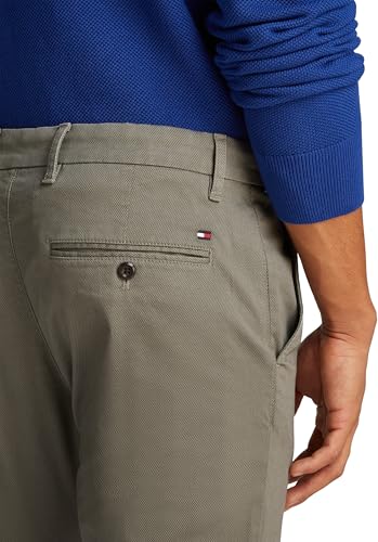 Tommy Hilfiger Herren Chino Hose Bleecker Printed Structure Slim Fit, Grau (Hydrogen Grey), 28W/32L – Ansicht 3