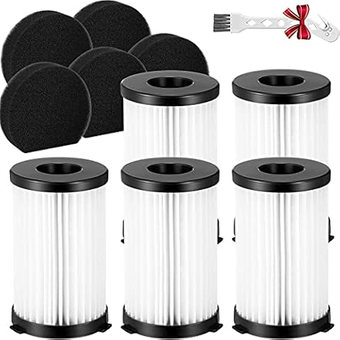 QAQGEAR Ersatz HEPA Filter für MOOSOO D600 D601 Iwoly V600 Kabelstaubsauger, 5 HEPA-Filter + 5 Schwammfilter + Reinigungsbürste, waschbar Cover