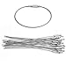 Hztyyier 20Pcs Porte-clés en Fil, Anneau porte Clé Câbles en Acier Inoxydable, Câbles de Boucle Anneaux avec Joints pour Randonnée, Pendre Étiquette de Bagage