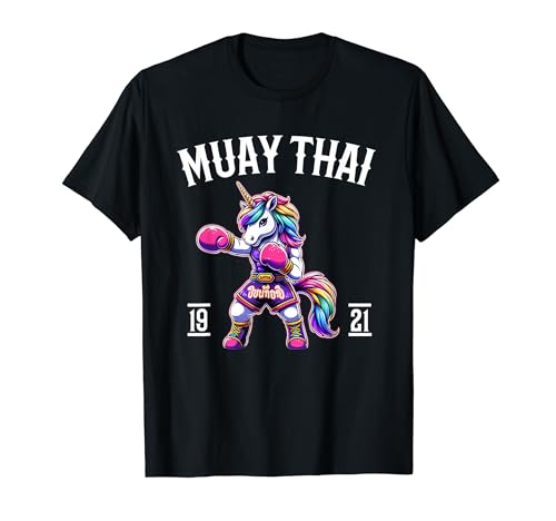 Muay Thai Unicorn - Kickboxing and Unicorn Thai Boxing T-Shirt