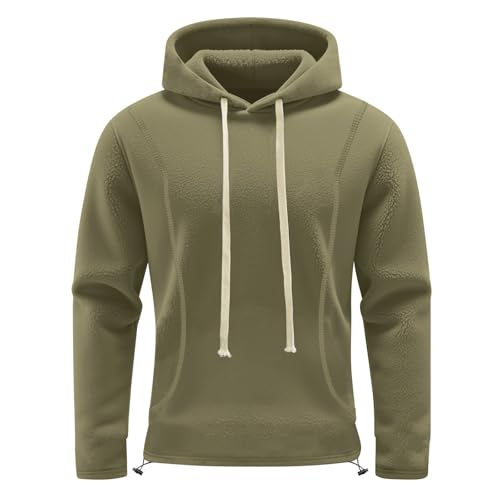 Chaqueta Shake para hombre sudadera holgada con capucha en verde militar talla XL