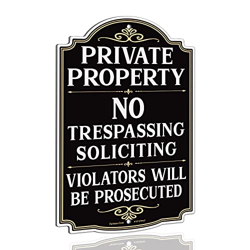 Panneau private property en aluminium resistant aux intemperies et a la decoloration 44x29cm