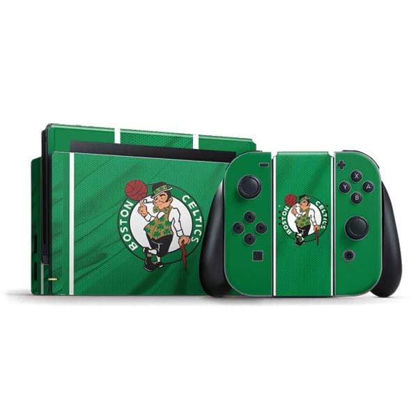 Skinit Decal Gaming Skin Compatible with Nintendo Switch Bundle - Officially Licensed NBA Boston Celtics Design